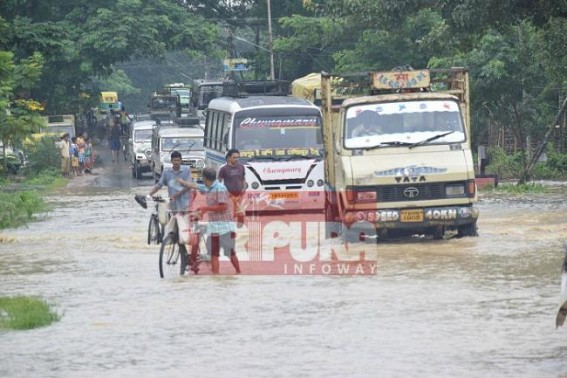 Transport turned pathetic, National Highway around Agartala submerged, Battala, Chandrapur dilapidated roads mark CPI-M's 24 yrs â€˜golden eraâ€™ 